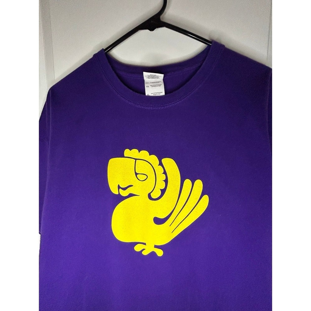 Vintage Y2k "Legends Of The Hidden Temple" Purple Parrot Game Show Promo T-Shirt